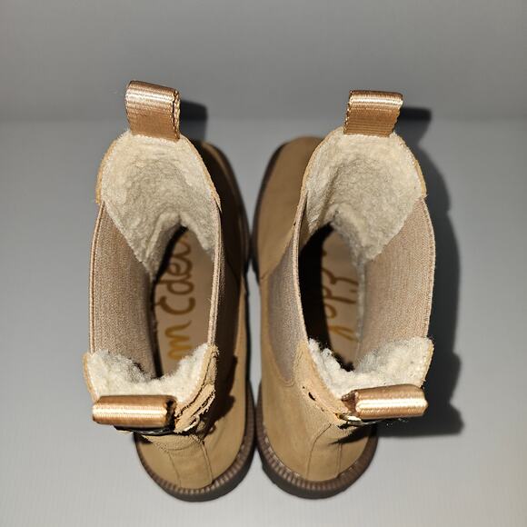 NEW Sam Edelman Laguna Ankle Boot Womens 10.5 Tan Leather Chelsea Waterproof - Picture 9 of 14